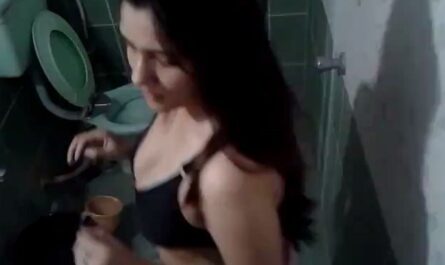 Indian Sexy Hostel Girl - Exposing Hot Ass In Bathroom