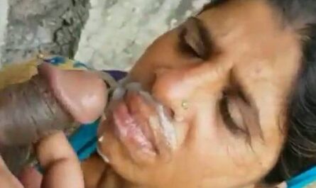 Indian Mature Slut Eating Cum