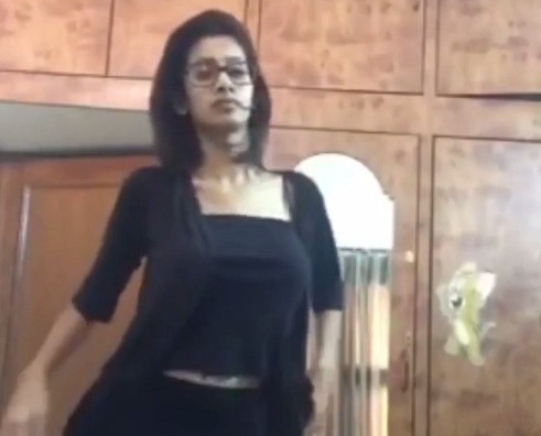 Miss Dave Nerdy Sexy Indian College Girl Nude Braless Striptease