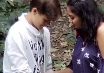 Nri Sexy Girl Shaking Cock Of Boyfriend Outdoor