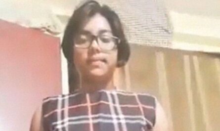 Boy Cut Nerdy Girl With Sexy Figure Stripping Nude