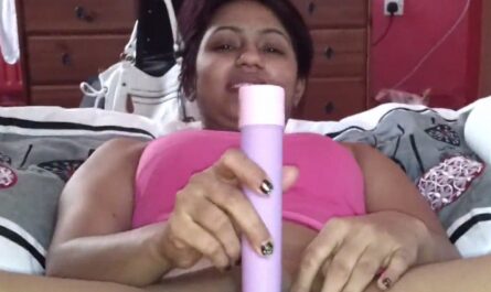 Pakistani Sexy Hungry Beauty Using A Long Plastic Dildo Sex Toy To Masturbate