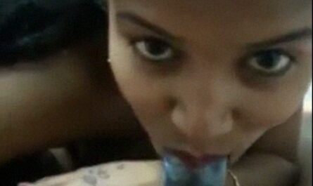 Slutty Adyar Bhabhi Sucking Condom Covered Penis Deep